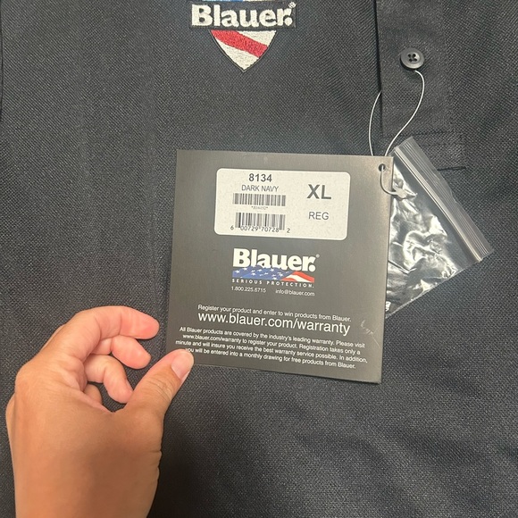 Blauer Performance Pro Polo Shirt Men’s XL Regular Dark Navy LOGO NWT - Picture 4 of 10
